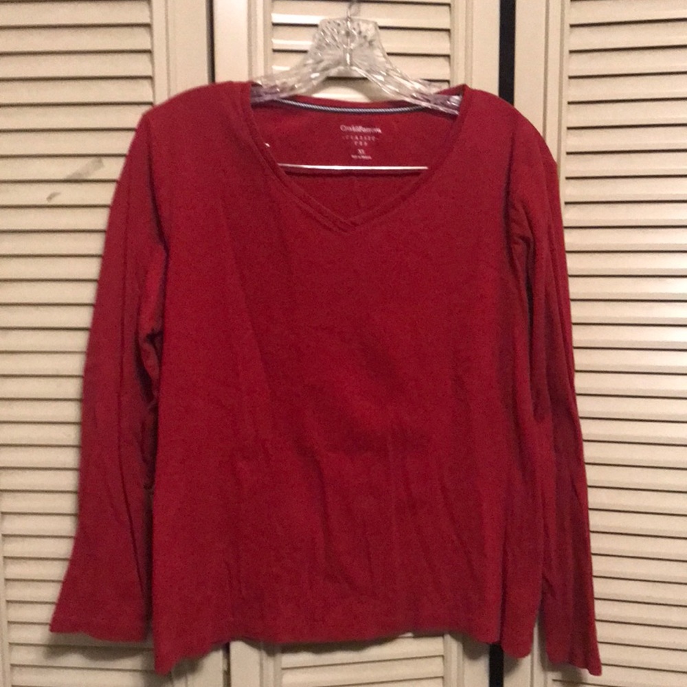 Croft and barrow red long sleeve T-shirt